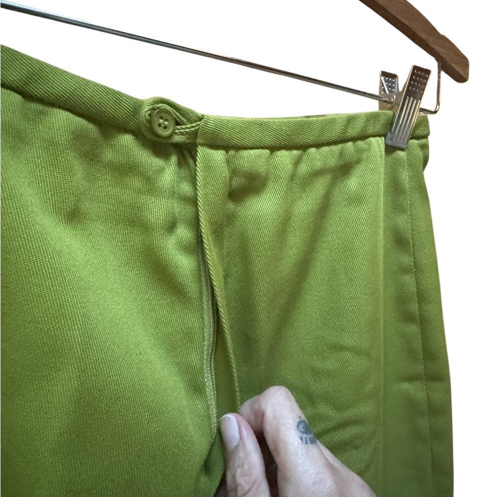 NWOT 1950s/60s Jack Winter Olive Green 50% Fortrel Poly/50% Cotton Cigarette Pan - Picture 2 of 4